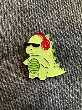 Dinosaur enamel pin