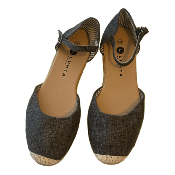 Grey espadrille sandals