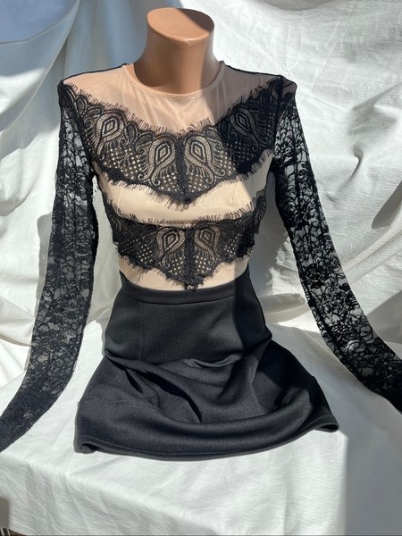 Asos black lace dress goth coquette