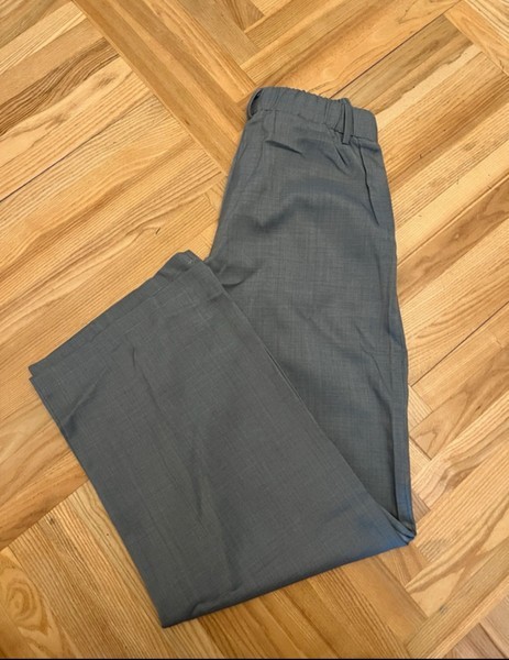 Grey wide leg trousers