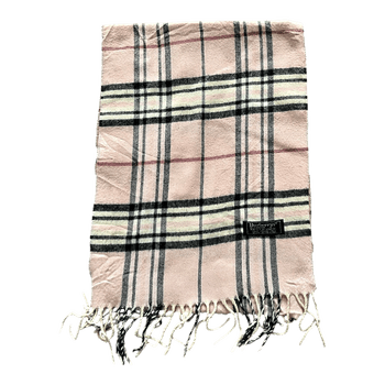 Vaaleanpunainen lambswool huivi