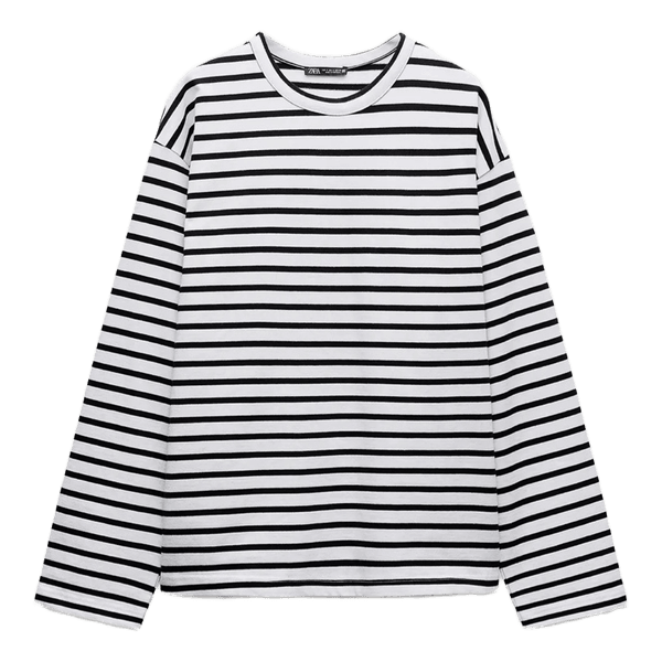 Stribet oversize overdel