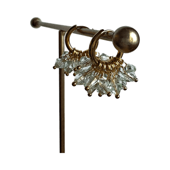 Vihreät kristallirypäs korvakorut