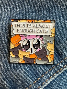 Cat enamel pin