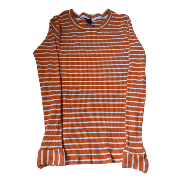 Résumé orange/hvid stribet bluse str. S