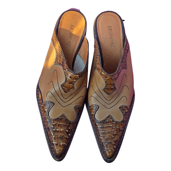 Joe Sanchez leather mules