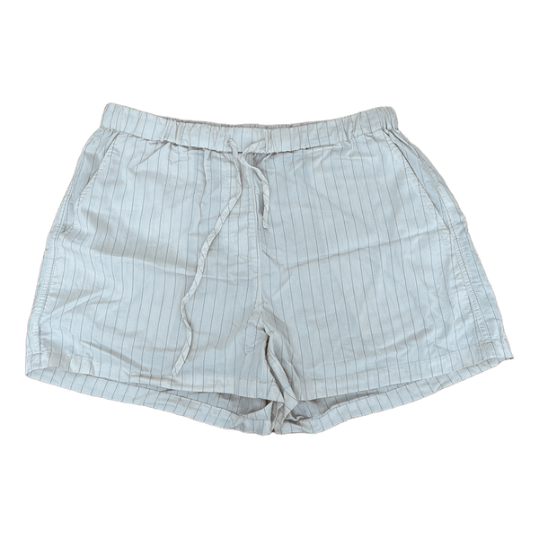 Beige stribede shorts