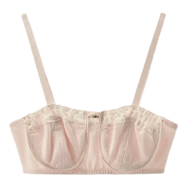 Pink bralette med blomst