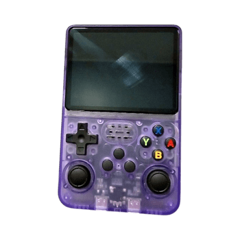 Purple handheld game console