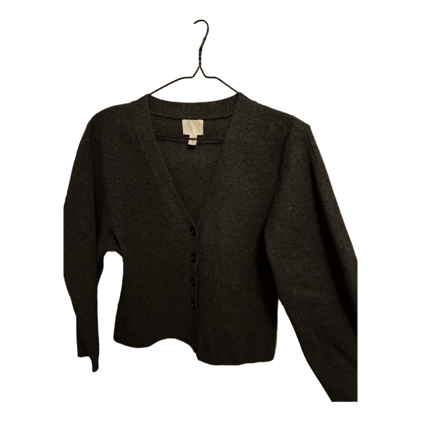 Mørkegrå strikket cardigan