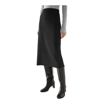 Black midi skirt