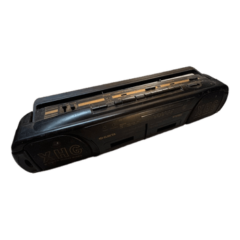 Black portable radio cassette