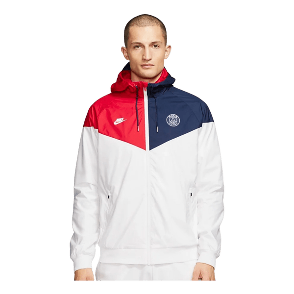 Nike PSG Paris Saint-Germain Windbreaker Jacket M Red Navy White Football Y2K