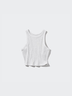 White Cropped Vest Top