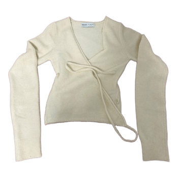 Cream wrap sweater