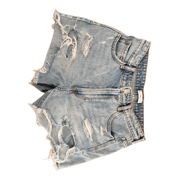 Blue denim shorts