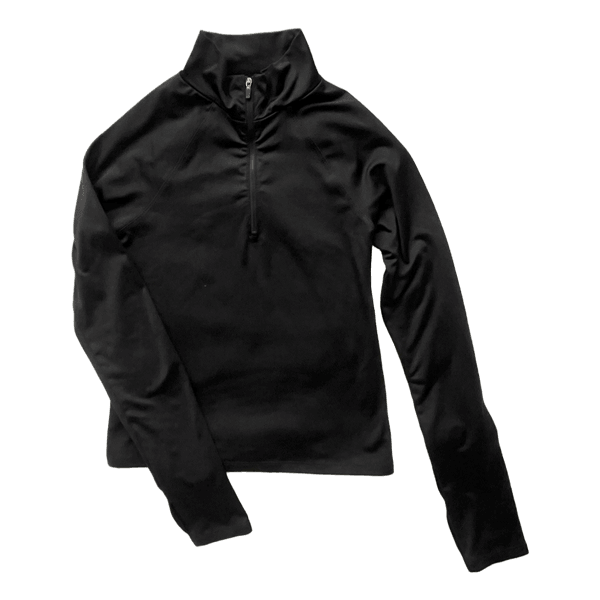 Black quarter zip top
