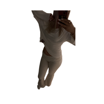 white long sleeve top