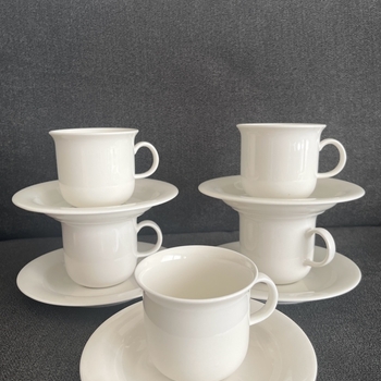 white porcelain tea cup set