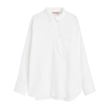 Oversize linen blend shirt