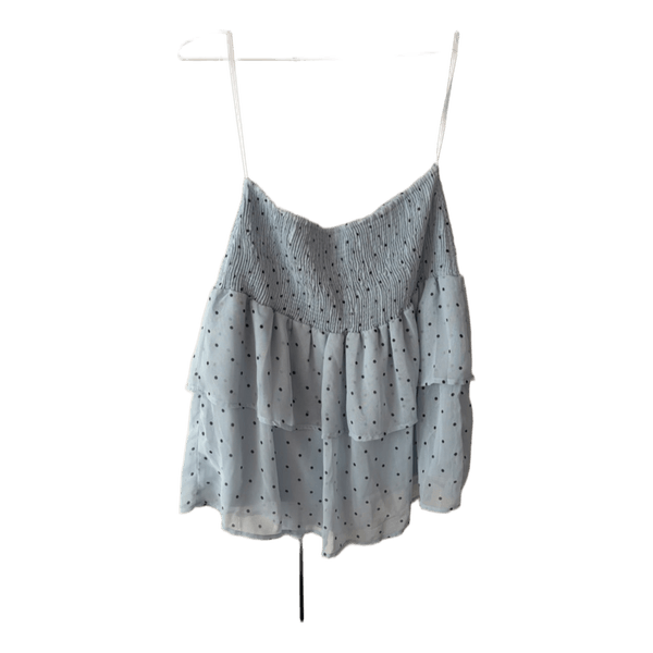 Lyseblå prikket Pieces top