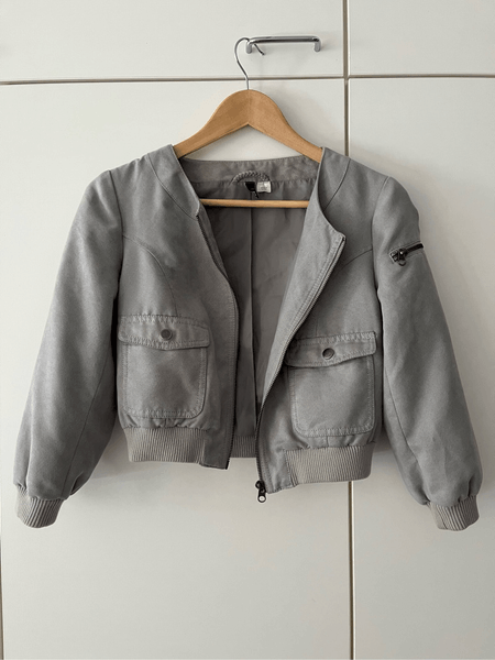 Cropped bomber jacket