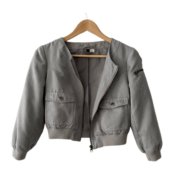 Cropped bomber jacket