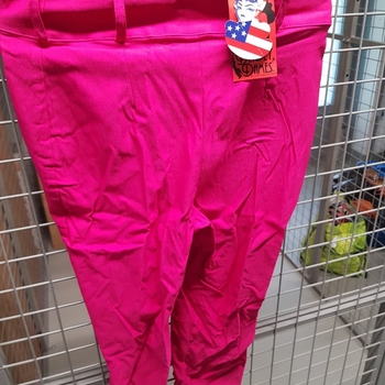 Pinkki korkeavyötäröiset puoli capri housut