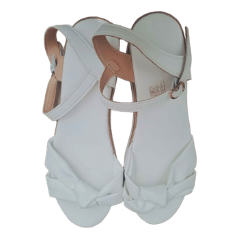 White platform sandals