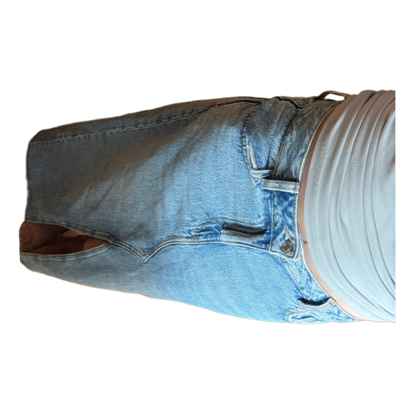 Lyseblådenim nederdel