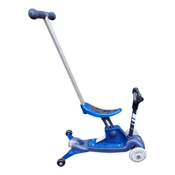Blue kids ride-on scooterPaspirtukas su sėdyne vaikui – geros būklės