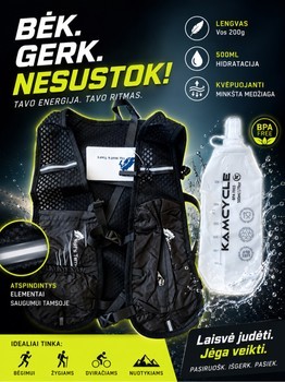Black hydration running vest