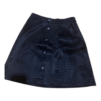 Black faux leather skirt