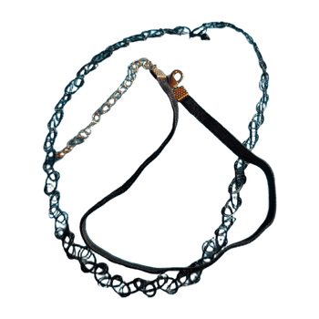Black choker necklace x2