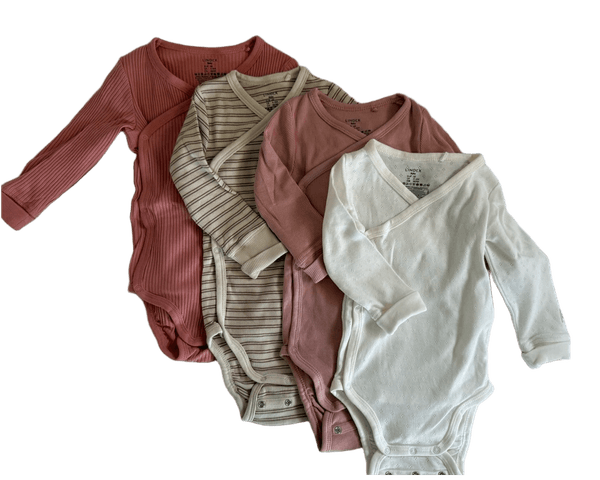 Lindex baby bodysuits set
