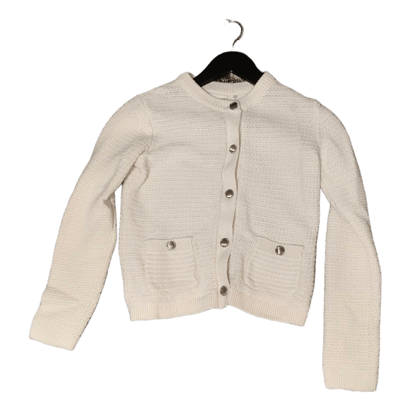 White/cream knitted cardigan