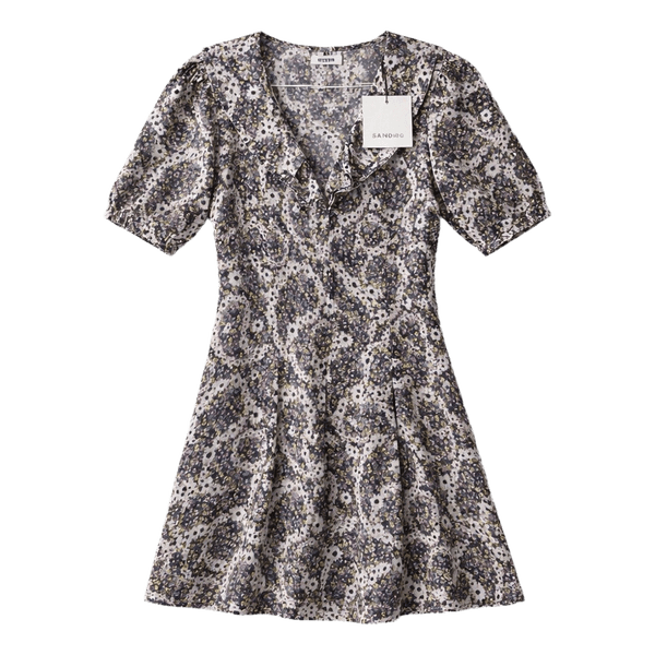 Sandro floral silk dress