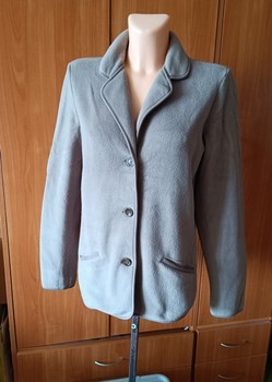 Beige fleece blazer
