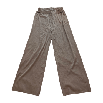 Beige wide leg pants