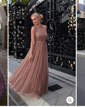 Brown shimmer maxi dress