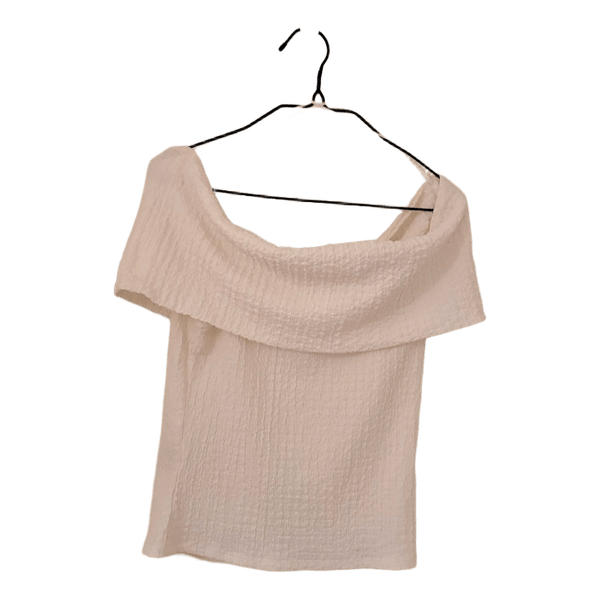 Vit off-shoulder topp