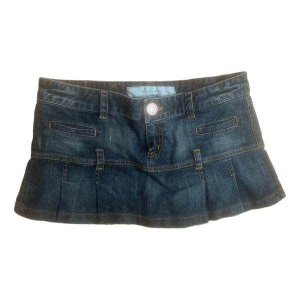 Blå denimnederdel