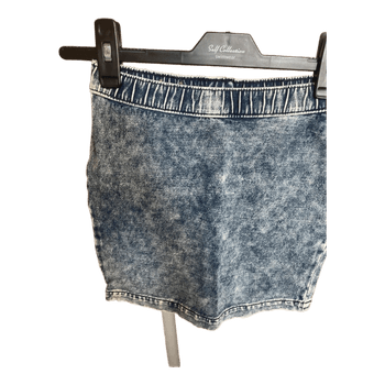 Blue acid wash skirt