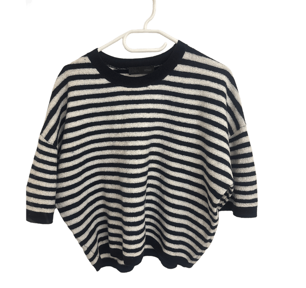 Stribet strikket bluse