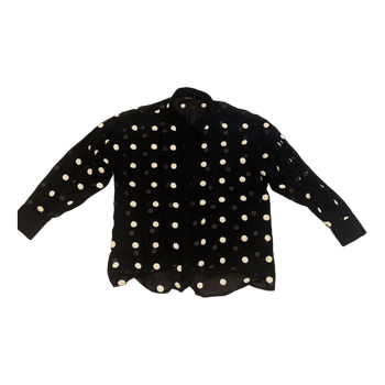 Black polka dot blouse