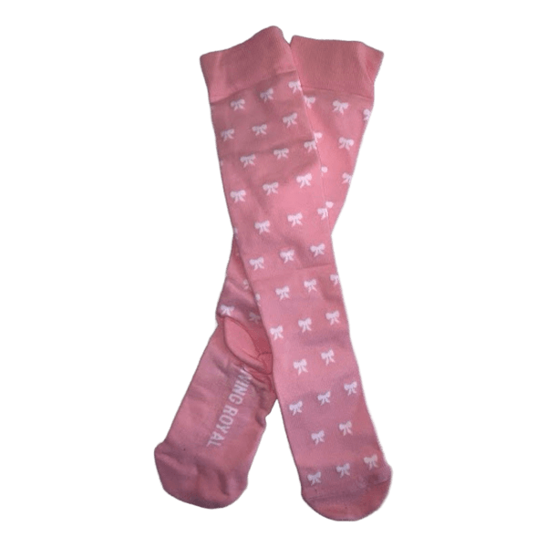 Living Royal Pink Bows Coquette Graduated Compression Socks