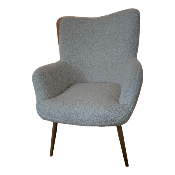 Off-white bouclé armchair