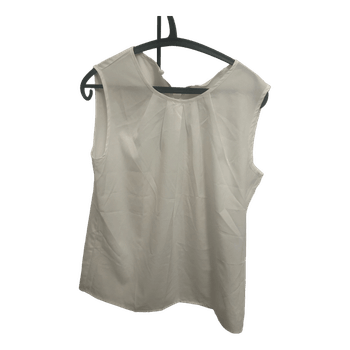 White sleeveless blouse
