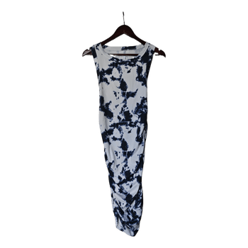 Sinine valge batik kleit