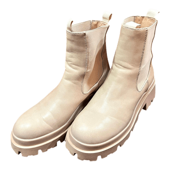 Bēšas zābaki ar biezu zoli